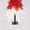 Premium Two Tone Red and White Christmas Tree 9ft with 1992 Lifelike Tips and Metal Stand